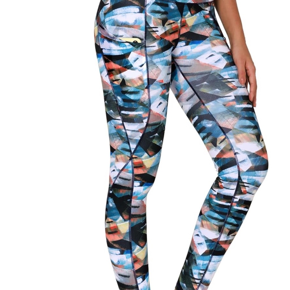 Multicolor Stainglass Abstract Leggings - Picture 3 of 10